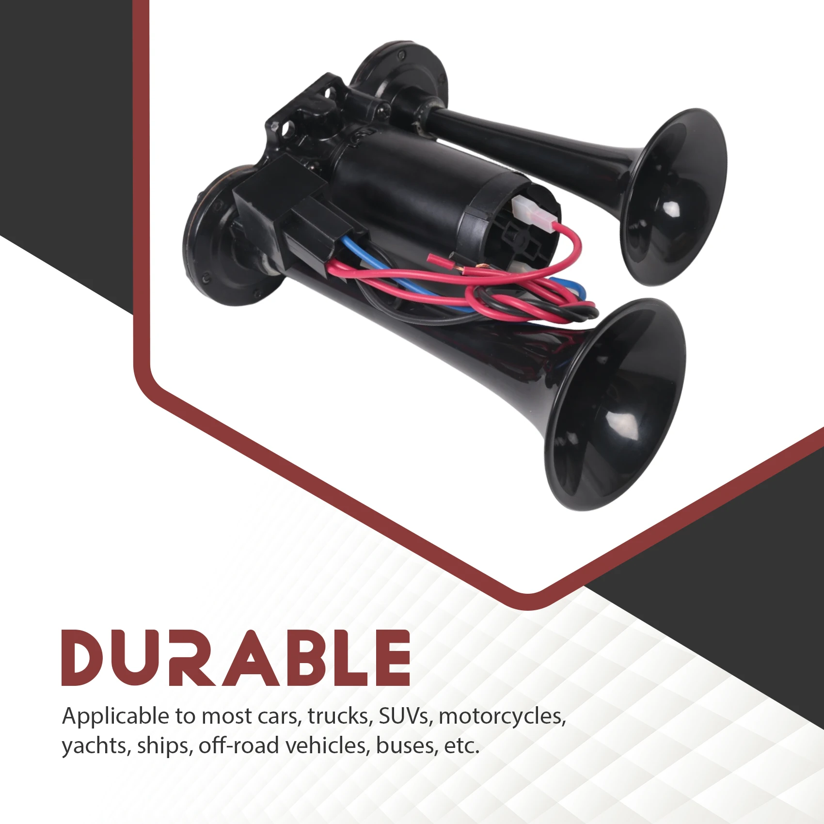 Horn Kit Car Air Horn Train Horn Kit 12V 150Db Super Loud 2 Trumpet With Compressor For Trucks Trains Boats Black
Horn Kit Car Air Horn Train Horn Kit 12V 150Db Super Loud 2 Trumpet With Compressor For Trucks Trains Boats Black