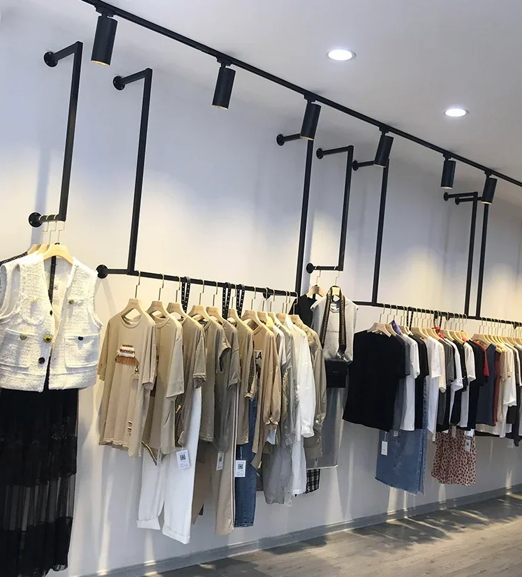 Nordic Clothing Store Display Rack Wall-mounted Ceiling Hanging Hanger Wedding High-end Men's Clothing Store Shelf Hanger
Nordic Clothing Store Display Rack Wall-mounted Ceiling Hanging Hanger Wedding High-end Men's Clothing Store Shelf Hanger