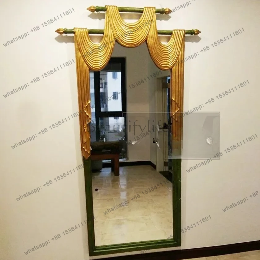 CC French Obu curtain head decorative mirror, fitting stand mirror, floor-to-ceiling full body photo hanging mirror
CC French Obu curtain head decorative mirror, fitting stand mirror, floor-to-ceiling full body photo hanging mirror