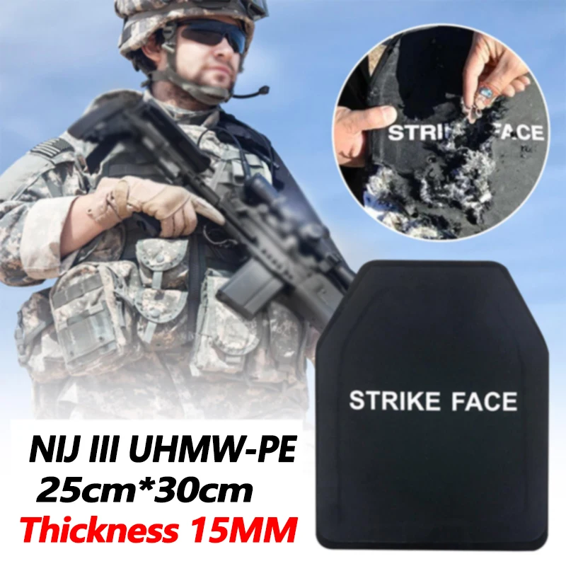 NIJ Class III Pure PE Bulletproof Plate 25X30CM Class 3 Bulletproof Plate Tactical Insertion Plate Backpack Deck Body Armor
NIJ Class III Pure PE Bulletproof Plate 25X30CM Class 3 Bulletproof Plate Tactical Insertion Plate Backpack Deck Body Armor