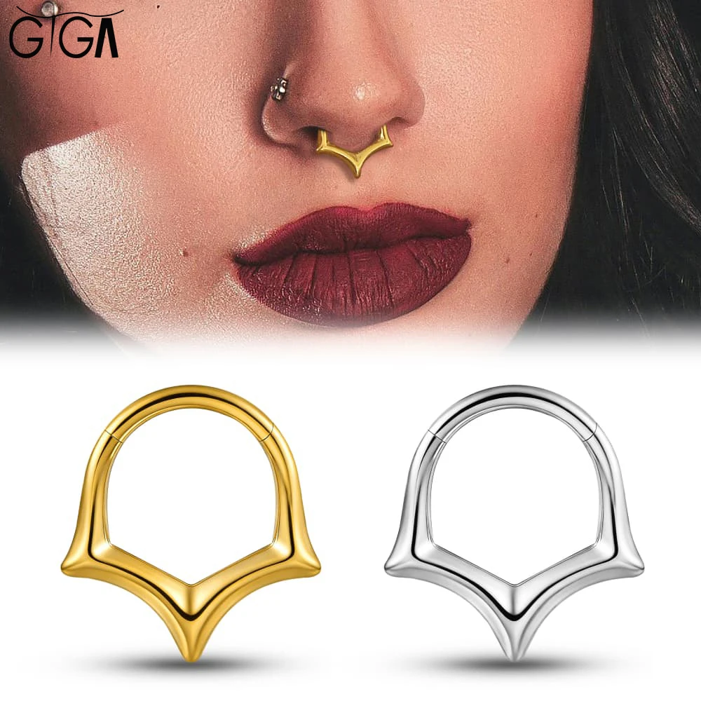 Giga 1PCS New ASTM F136 Titanium Vintage Septum Clicker Nose Rings Hoop Studs Hinged Segment Piercing Jewelry Fashion Halloween
Giga 1PCS New ASTM F136 Titanium Vintage Septum Clicker Nose Rings Hoop Studs Hinged Segment Piercing Jewelry Fashion Halloween