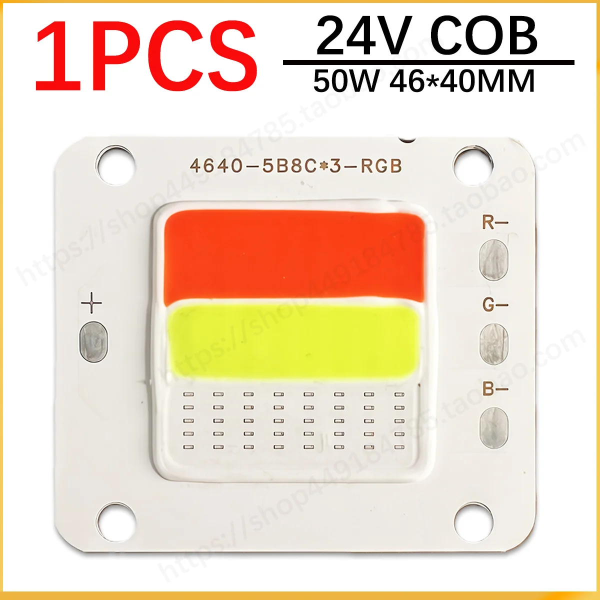 RGB трехцветный градиент COB 50 Вт алюминиевая светодиодная плата DC24-25V 600mA для прожектора, диодный светодиодный модуль, источник лампы прожектора
RGB трехцветный градиент COB 50 Вт алюминиевая светодиодная плата DC24-25V 600mA для прожектора, диодный светодиодный модуль, источник лампы прожектора