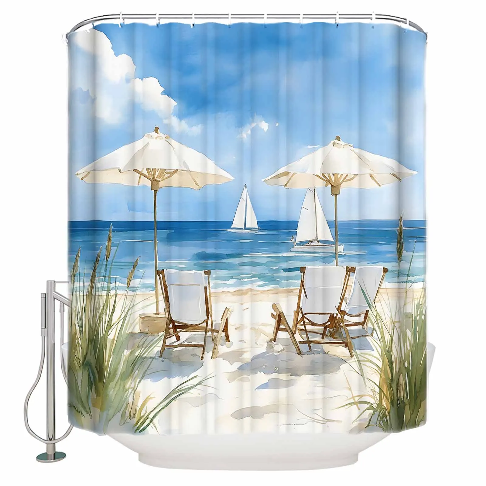 Beach Beach Chair Vacation Shower Curtains Waterproof Bath Curtains Home Decor Modern Luxury Bathroom Curtain
Beach Beach Chair Vacation Shower Curtains Waterproof Bath Curtains Home Decor Modern Luxury Bathroom Curtain