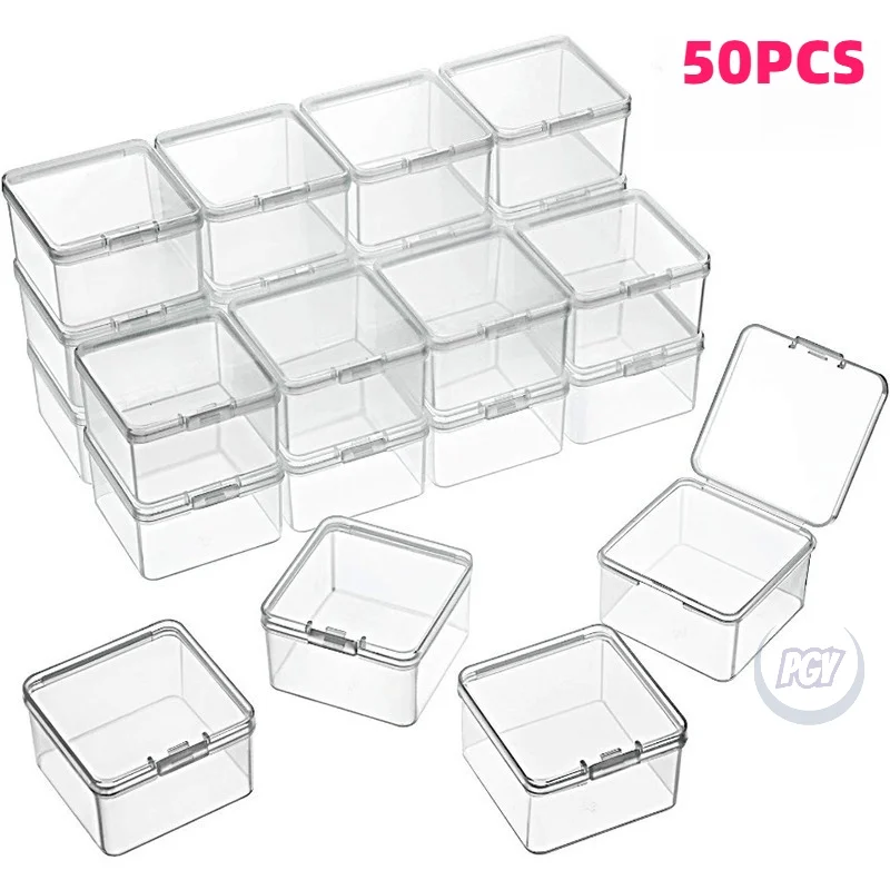 50pcs Clear Snap-Fit Lid Plastic Storage Boxes Stackable Organizer Small Square Boxes for Crafts Jewelry DIY Beads Container Set
50pcs Clear Snap-Fit Lid Plastic Storage Boxes Stackable Organizer Small Square Boxes for Crafts Jewelry DIY Beads Container Set