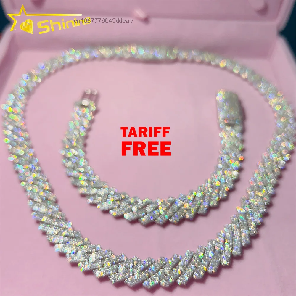 Лидер продаж, дропшиппинг, 13 мм, 2 ряда, Vvs, Moissnaite Iced Out, ювелирные изделия в стиле хип-хоп, кубинская цепочка из муассанита
Лидер продаж, дропшиппинг, 13 мм, 2 ряда, Vvs, Moissnaite Iced Out, ювелирные изделия в стиле хип-хоп, кубинская цепочка из муассанита