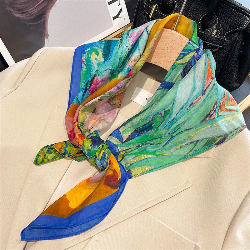 Women Square Handkerchief Headband Luxury Pure Silk Scarf Cotton Floral Bag Scarfs Female Small Neck Scarves For Ladies Bandana
Women Square Handkerchief Headband Luxury Pure Silk Scarf Cotton Floral Bag Scarfs Female Small Neck Scarves For Ladies Bandana