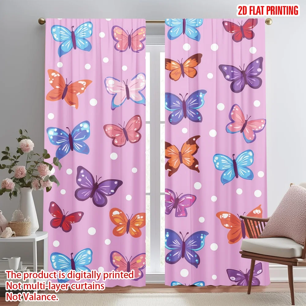 2D flat printing 2pcs Drapes Colorful Butterflies on Pink(1) Digital Printed Polyester Drapes Family Party Decoration Perfect
2D flat printing 2pcs Drapes Colorful Butterflies on Pink(1) Digital Printed Polyester Drapes Family Party Decoration Perfect