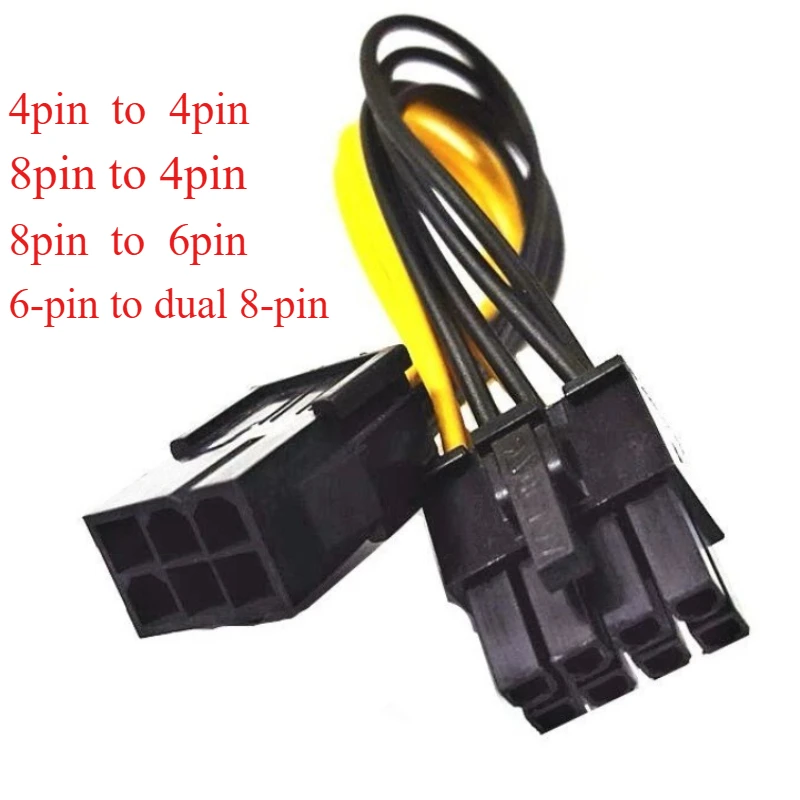 4-контактный разъем ATX на 8-контактный разъем «папа» EPS, адаптер шнура питания, материнская плата ПК, удлинительный кабель для линии питания процессора
4-контактный разъем ATX на 8-контактный разъем «папа» EPS, адаптер шнура питания, материнская плата ПК, удлинительный кабель для линии питания процессора