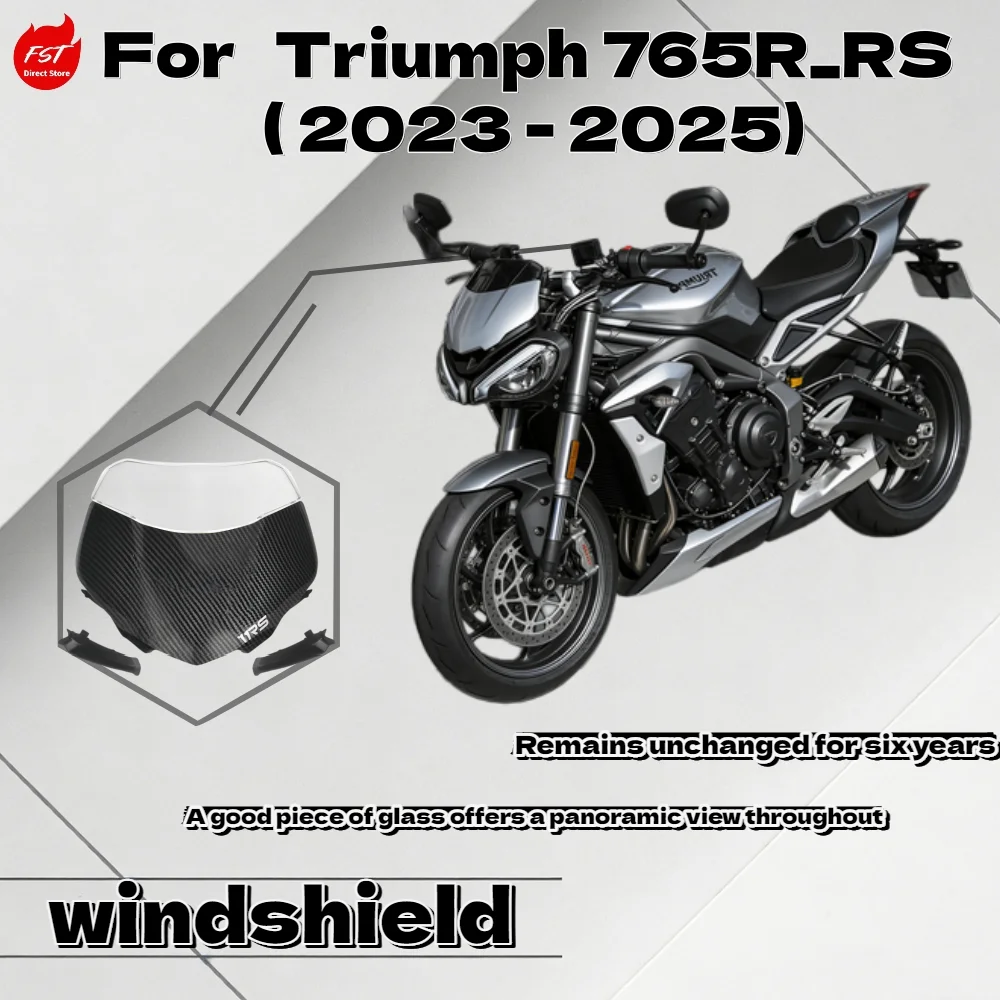 For T riumph 765R 765RS 2023-2025 Racing Windshield Track Edition Front Windscreen Wind Deflector
For T riumph 765R 765RS 2023-2025 Racing Windshield Track Edition Front Windscreen Wind Deflector