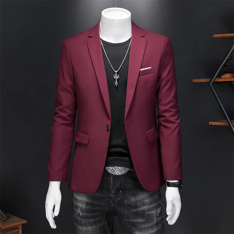 Blazer Hombre 15 Color Fashionable Men's Suit Jacket High-quality Solid Color Business Slim Fit Office Formal Suit Jacket
Blazer Hombre 15 Color Fashionable Men's Suit Jacket High-quality Solid Color Business Slim Fit Office Formal Suit Jacket