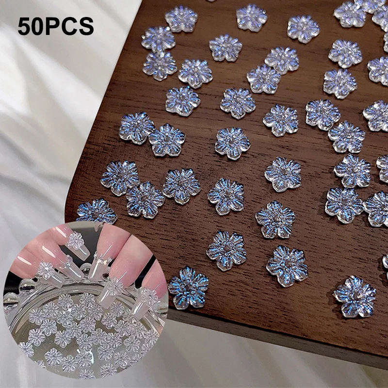 50pcs 3D Ice Crystal Five Petal Flower Nail Accessories Aurora Ice Transparent Flower Nail Diamonds Resin Nail Decoration DIY
50pcs 3D Ice Crystal Five Petal Flower Nail Accessories Aurora Ice Transparent Flower Nail Diamonds Resin Nail Decoration DIY