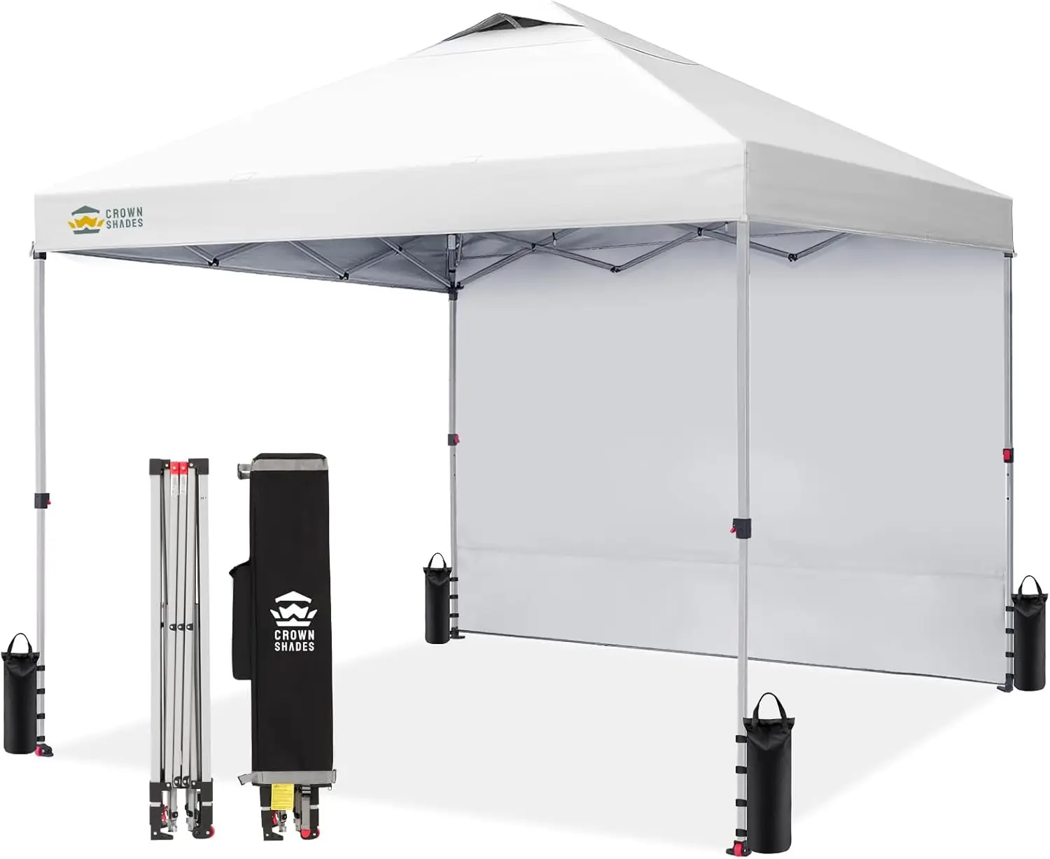 12x12 Pop Up Canopy Tent Instant Commercial with 150D Silver Coated Fabric Including 1 Removable Sidewall, 4 Ropes, 8 Stakes,
12x12 Pop Up Canopy Tent Instant Commercial with 150D Silver Coated Fabric Including 1 Removable Sidewall, 4 Ropes, 8 Stakes,