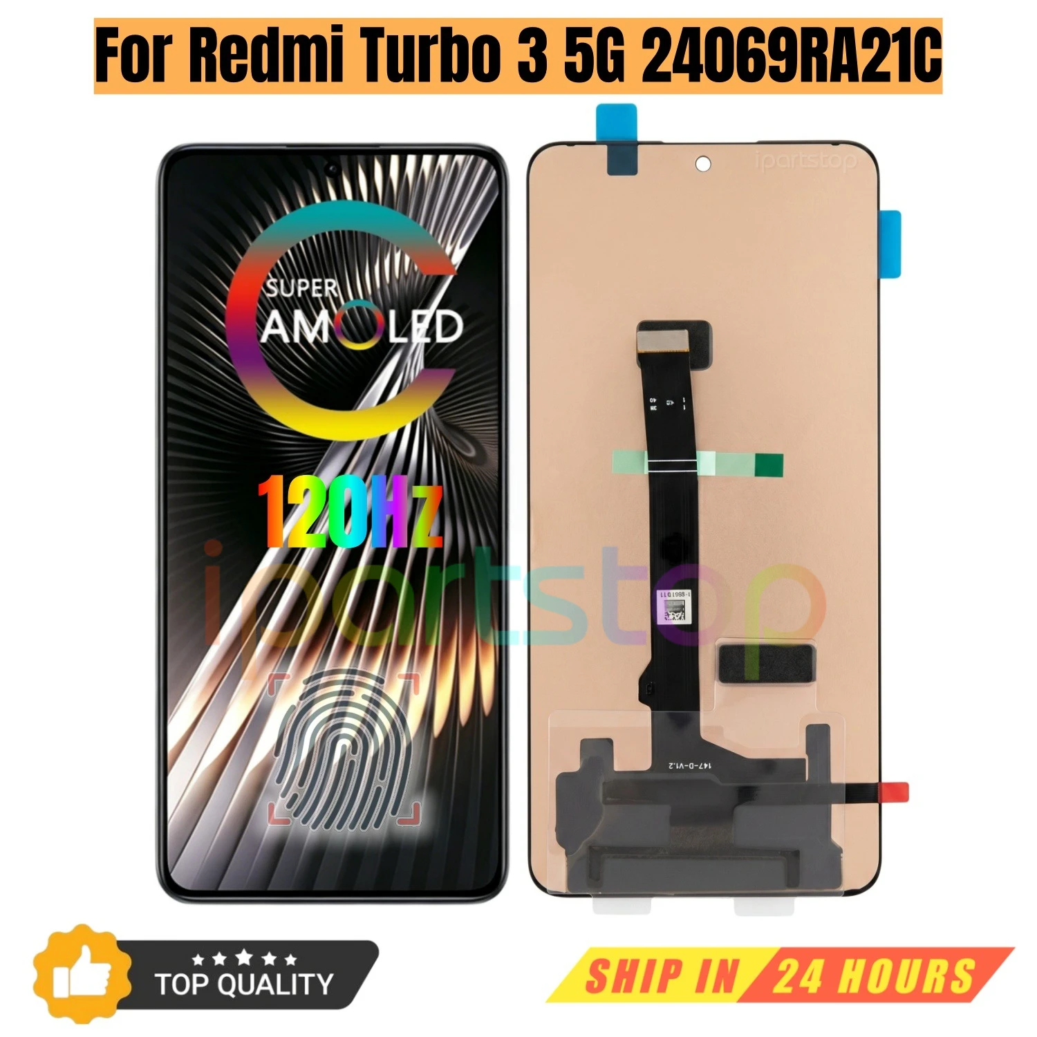 iParts Replacement New Display for Xiaomi Redmi Turbo 3 5G 24069RA21C 120Hz AMOLED Touch Screen with Frame Assembly OEM
iParts Replacement New Display for Xiaomi Redmi Turbo 3 5G 24069RA21C 120Hz AMOLED Touch Screen with Frame Assembly OEM