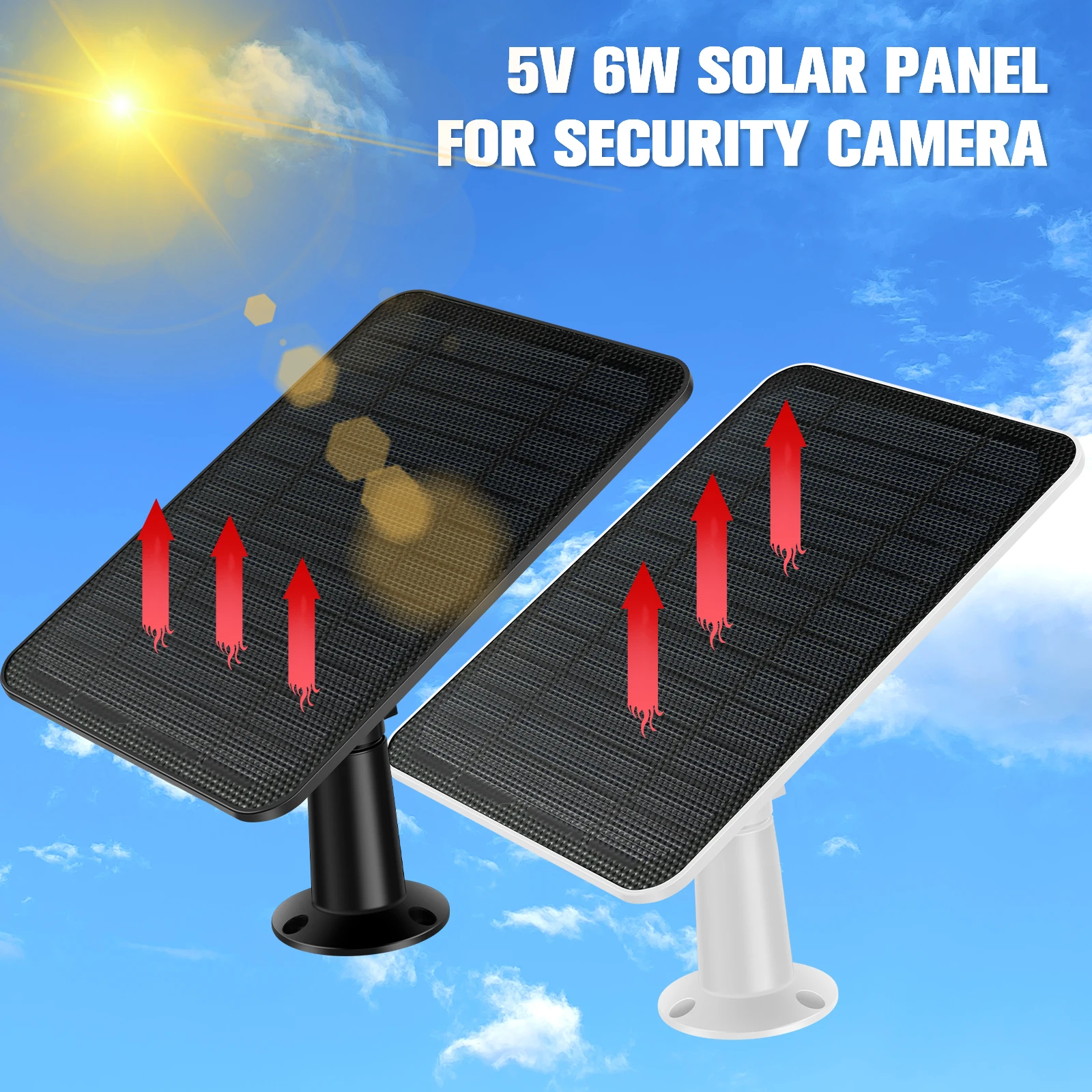 Security Camera Solar Panel Compatible with 2C/2C Pro/2/2 Pro/E20/E40/E 5V 6W IP65 Waterproof Camera Solar Charging Board with
Security Camera Solar Panel Compatible with 2C/2C Pro/2/2 Pro/E20/E40/E 5V 6W IP65 Waterproof Camera Solar Charging Board with