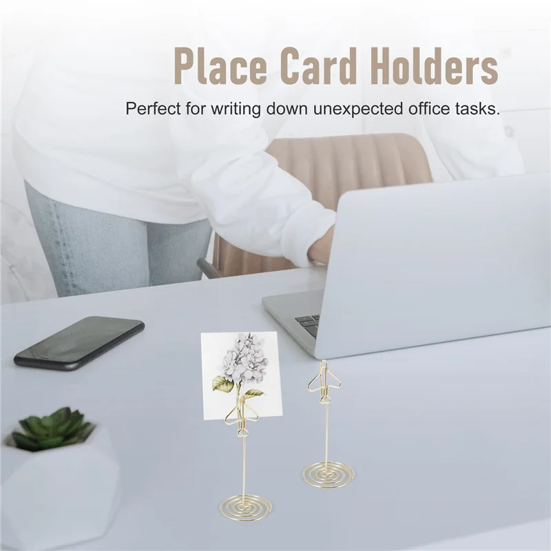GW-10Pcs Memo Clip Holder, Table Number Name Card Holder Desktop Metal Business Card Photo Gold Plane Frame With Base
GW-10Pcs Memo Clip Holder, Table Number Name Card Holder Desktop Metal Business Card Photo Gold Plane Frame With Base