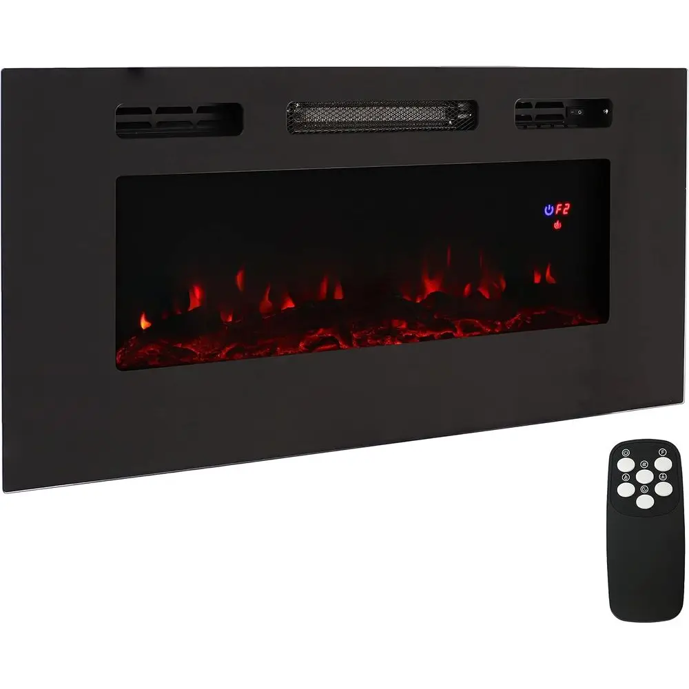 40-Inch Wall-Mounted Electric Fireplace Insert with 3 Flame Colors
40-Inch Wall-Mounted Electric Fireplace Insert with 3 Flame Colors