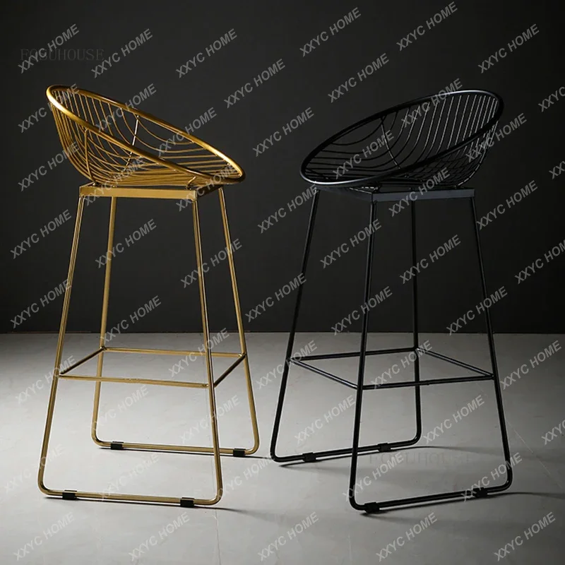 Nordic Golden Bar Chairs Kitchen Furniture Backrest High Stool Wrought Iron Bar Chair Light Luxury Leisure Simple Bar Stool
Nordic Golden Bar Chairs Kitchen Furniture Backrest High Stool Wrought Iron Bar Chair Light Luxury Leisure Simple Bar Stool