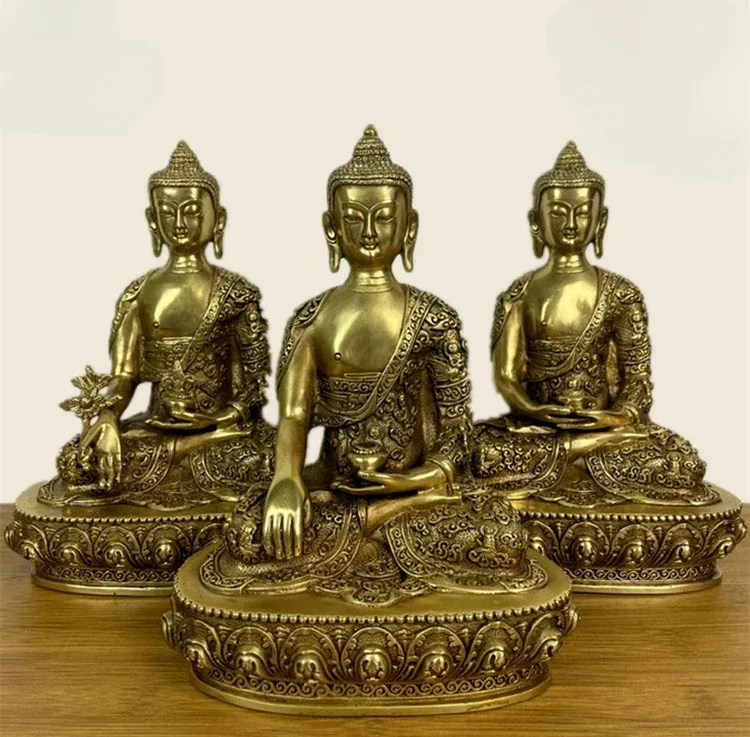 Nepalese Esoteric Buddhism Pure Copper Three Treasures Buddha Medicine Amitabha Shakyamuni Buddha Statue Ornament
Nepalese Esoteric Buddhism Pure Copper Three Treasures Buddha Medicine Amitabha Shakyamuni Buddha Statue Ornament