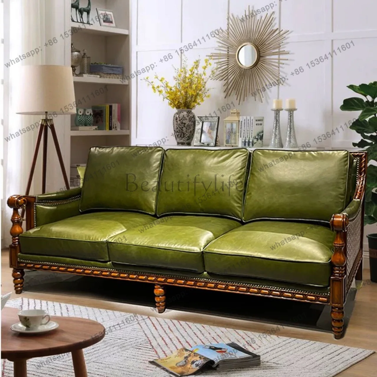 American medieval solid wood retro leather sofa combination light luxury leather art sofa
American medieval solid wood retro leather sofa combination light luxury leather art sofa