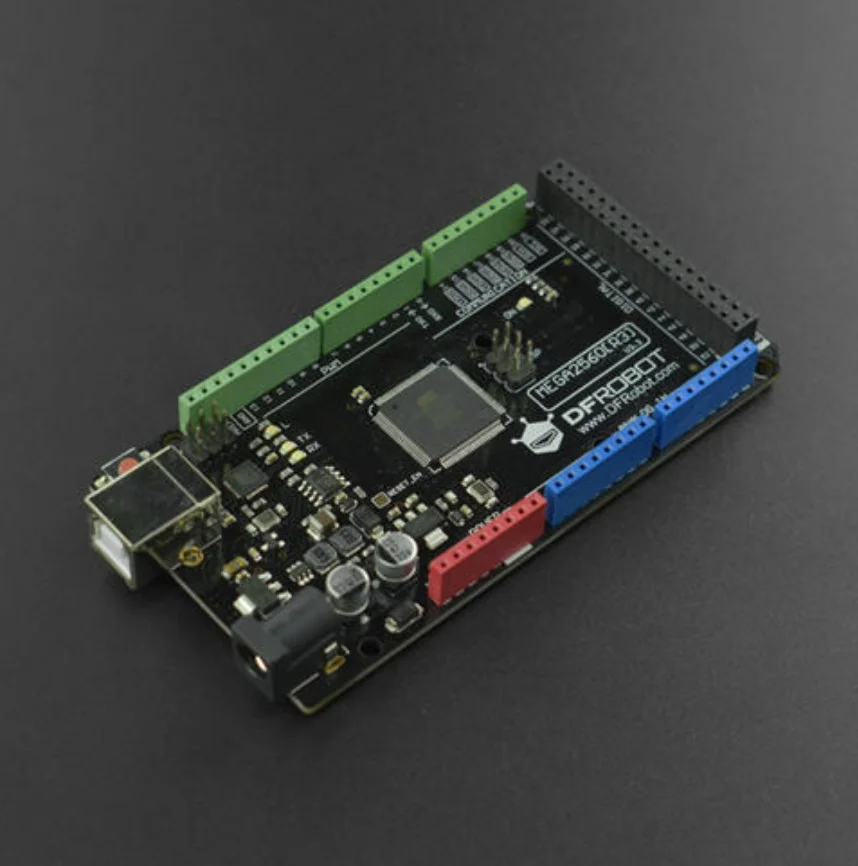 Совместим с микроконтроллером Arduino MEGA, ATmega2560, 54 ввода/вывода, питанием постоянного тока (вход 16 В), улучшенной стабильностью и снижением тепла.
Совместим с микроконтроллером Arduino MEGA, ATmega2560, 54 ввода/вывода, питанием постоянного тока (вход 16 В), улучшенной стабильностью и снижением тепла.
