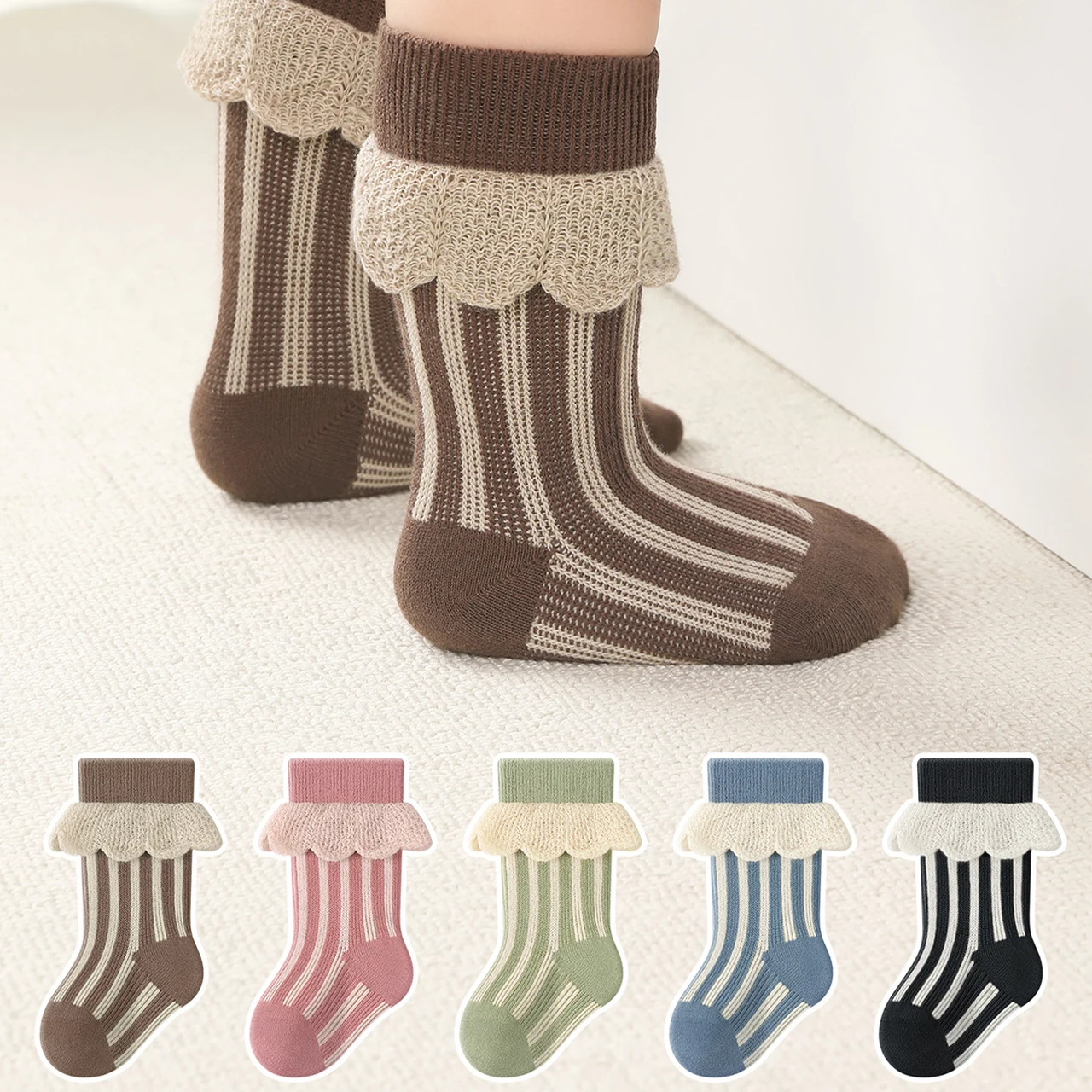 Princess Girl Flower Ruffle Socks Vertical Stripes Middle Tube Sock Spring Autumn Newborn Footwear 0-3Year Children Cotton Socks
Princess Girl Flower Ruffle Socks Vertical Stripes Middle Tube Sock Spring Autumn Newborn Footwear 0-3Year Children Cotton Socks