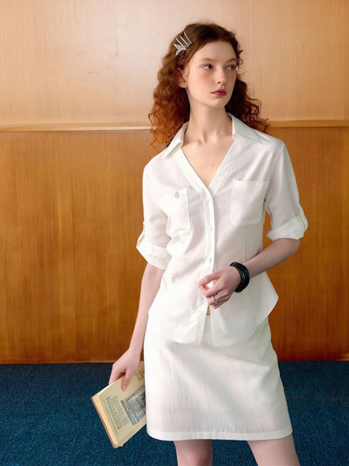 ZhuoZhi Women's Silk Waist-Cinching irt V-ne Spring 2026 Casual Loose Fit Long Sve No-waist Elastici Regular Length
ZhuoZhi Women's Silk Waist-Cinching irt V-ne Spring 2026 Casual Loose Fit Long Sve No-waist Elastici Regular Length