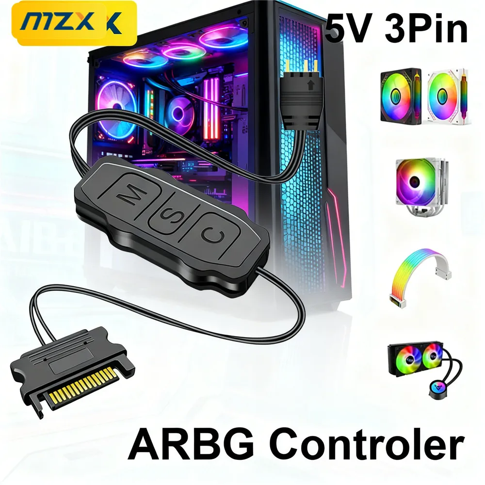 Контроллер ARGB 5 В 3-контактный интерфейсный кабель SATA Компьютерный хост Световая полоса Кнопка управления Адаптер для игр Вентилятор ПК Кулер процессора Хост
Контроллер ARGB 5 В 3-контактный интерфейсный кабель SATA Компьютерный хост Световая полоса Кнопка управления Адаптер для игр Вентилятор ПК Кулер процессора Хост