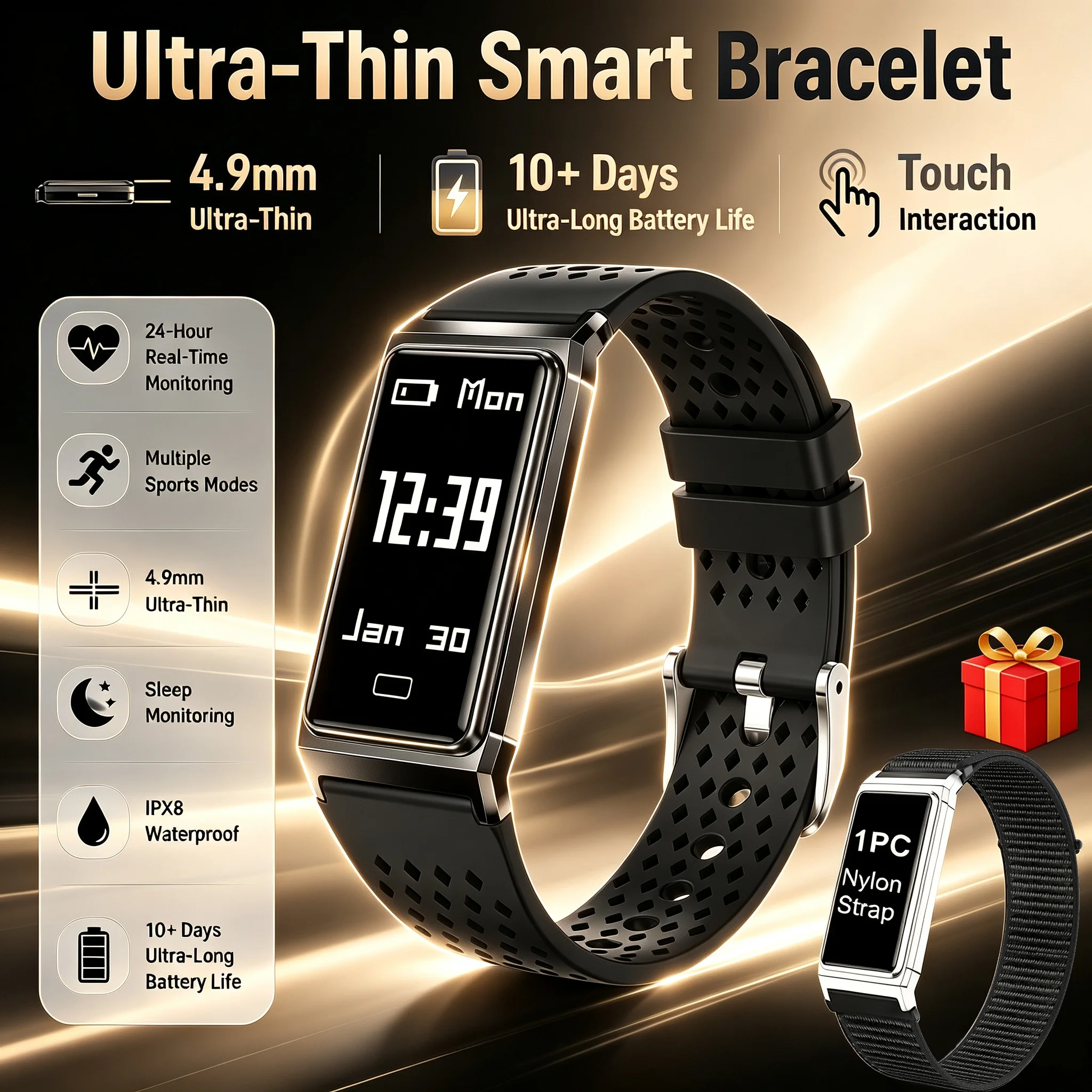 2026 New Fashion Women Smart Bracelet Sport Mode Fitness Tracker Heart Rate Health Monitoring IP68 Waterproof Smart Watch Men
2026 New Fashion Women Smart Bracelet Sport Mode Fitness Tracker Heart Rate Health Monitoring IP68 Waterproof Smart Watch Men