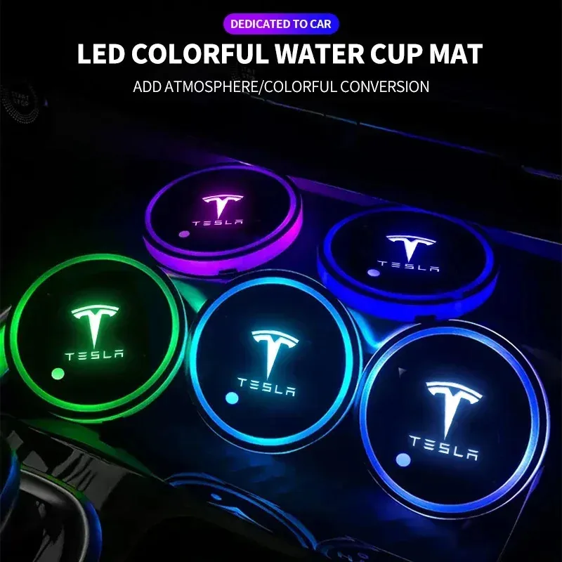 2pcs Car Luminous Water Cup Pad LED Atmosphere Light For Tesla Model 3 Model S Model X Model Y Roadster Bonina Coil Accessories
2pcs Car Luminous Water Cup Pad LED Atmosphere Light For Tesla Model 3 Model S Model X Model Y Roadster Bonina Coil Accessories