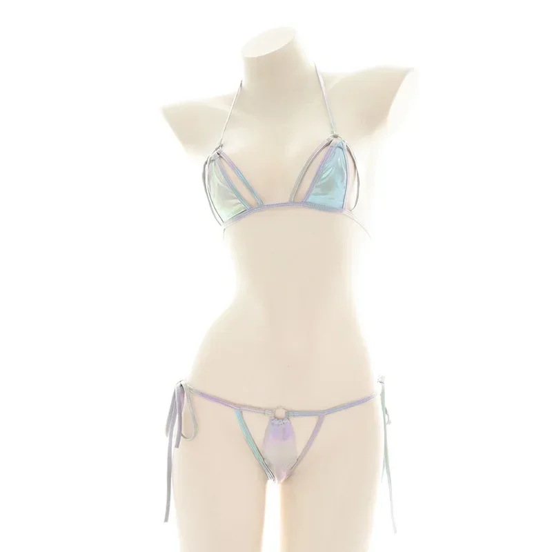 Shiny Laser Reflective Three-Piece Bodysuit Bikini Set Women Glossy Swimsuit Uniform Anime Role Play Costume
Shiny Laser Reflective Three-Piece Bodysuit Bikini Set Women Glossy Swimsuit Uniform Anime Role Play Costume