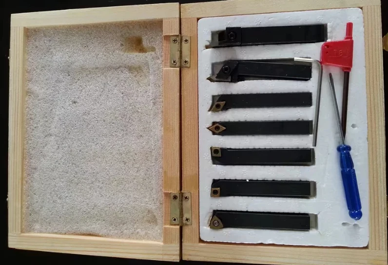 7PCS Indexable Lathe Turning Tool Set 10x10mm/8x8mm for Mini CNC Lathe
7PCS Indexable Lathe Turning Tool Set 10x10mm/8x8mm for Mini CNC Lathe
