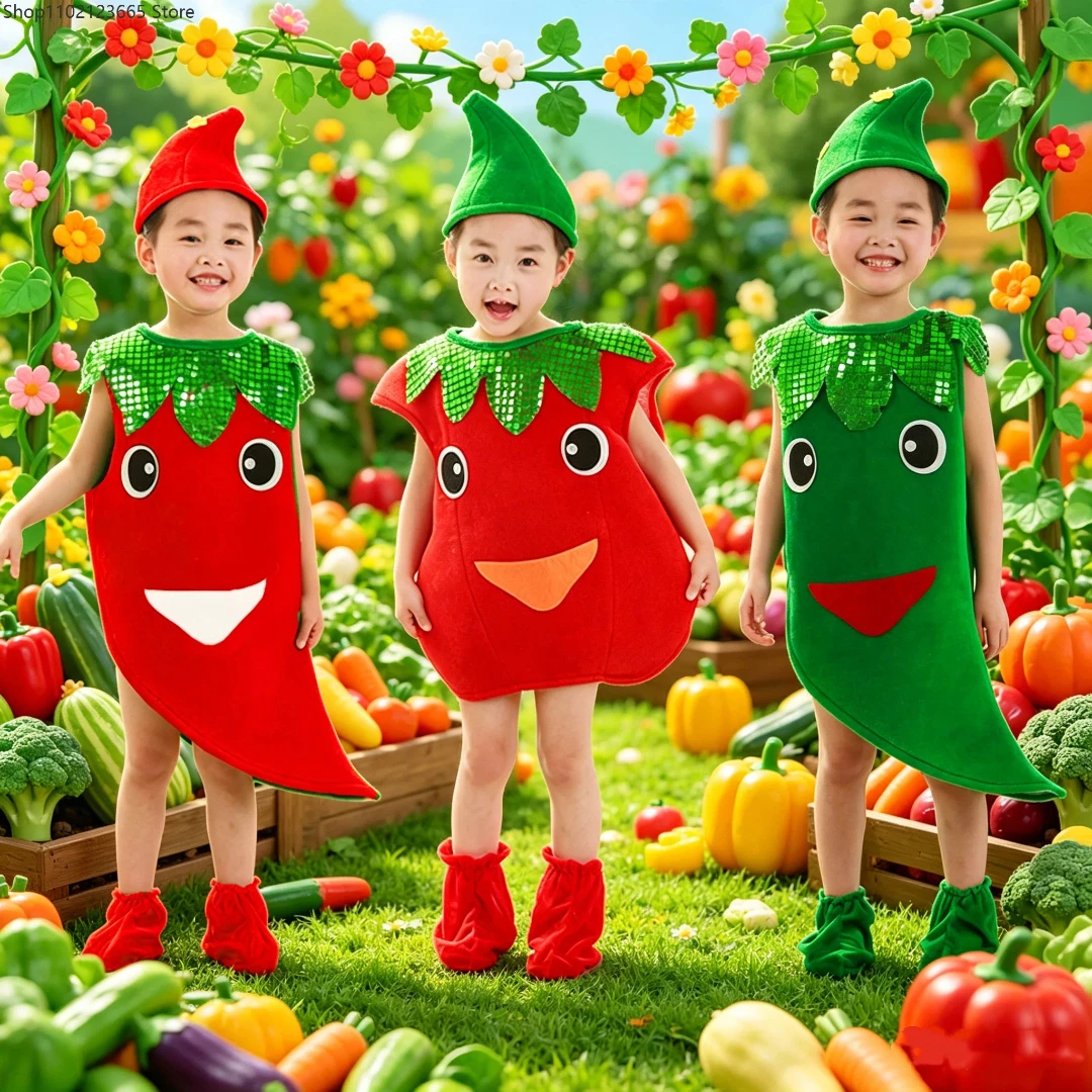Enfant Cosplay Veggie Costume Cosplay Funny Holiday Party Cute Clothes Suit Cute Niños Stage Performance Overclothes Cartoon Set
Enfant Cosplay Veggie Costume Cosplay Funny Holiday Party Cute Clothes Suit Cute Niños Stage Performance Overclothes Cartoon Set