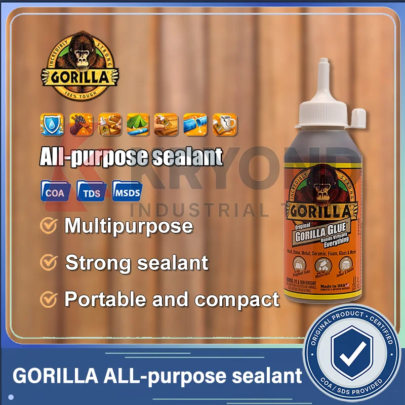 Универсальный клей Gorilla для различных материалов: высокопрочный, водостойкий, для дерева, пластика, камня, металла. Ультрапрочное сцепление.
Универсальный клей Gorilla для различных материалов: высокопрочный, водостойкий, для дерева, пластика, камня, металла. Ультрапрочное сцепление.