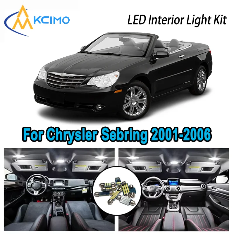 Premium Bright LED Interior Light Kit for Chrysler Sebring 2001-2006 2002 2003 Dome Map Trunk Car Lamps with Canbus No Error
Premium Bright LED Interior Light Kit for Chrysler Sebring 2001-2006 2002 2003 Dome Map Trunk Car Lamps with Canbus No Error