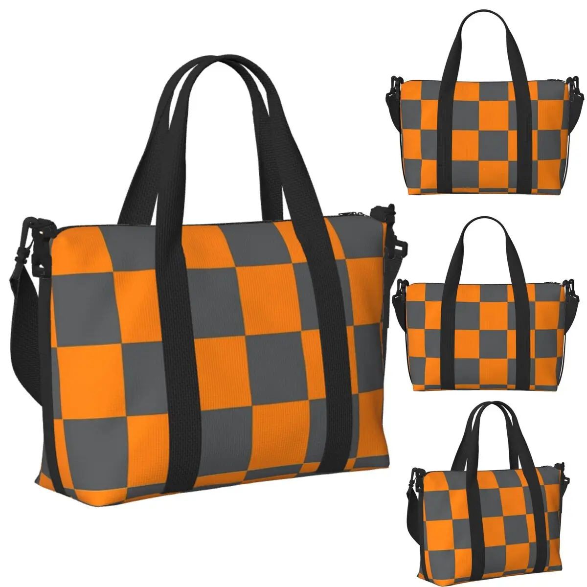 Tennessee Orange And Smokey Grey Checker Pattern Beach Travel Bag Tote Bags for Gym Yoga Women Shopping Duffle Shoulder Bag
Tennessee Orange And Smokey Grey Checker Pattern Beach Travel Bag Tote Bags for Gym Yoga Women Shopping Duffle Shoulder Bag