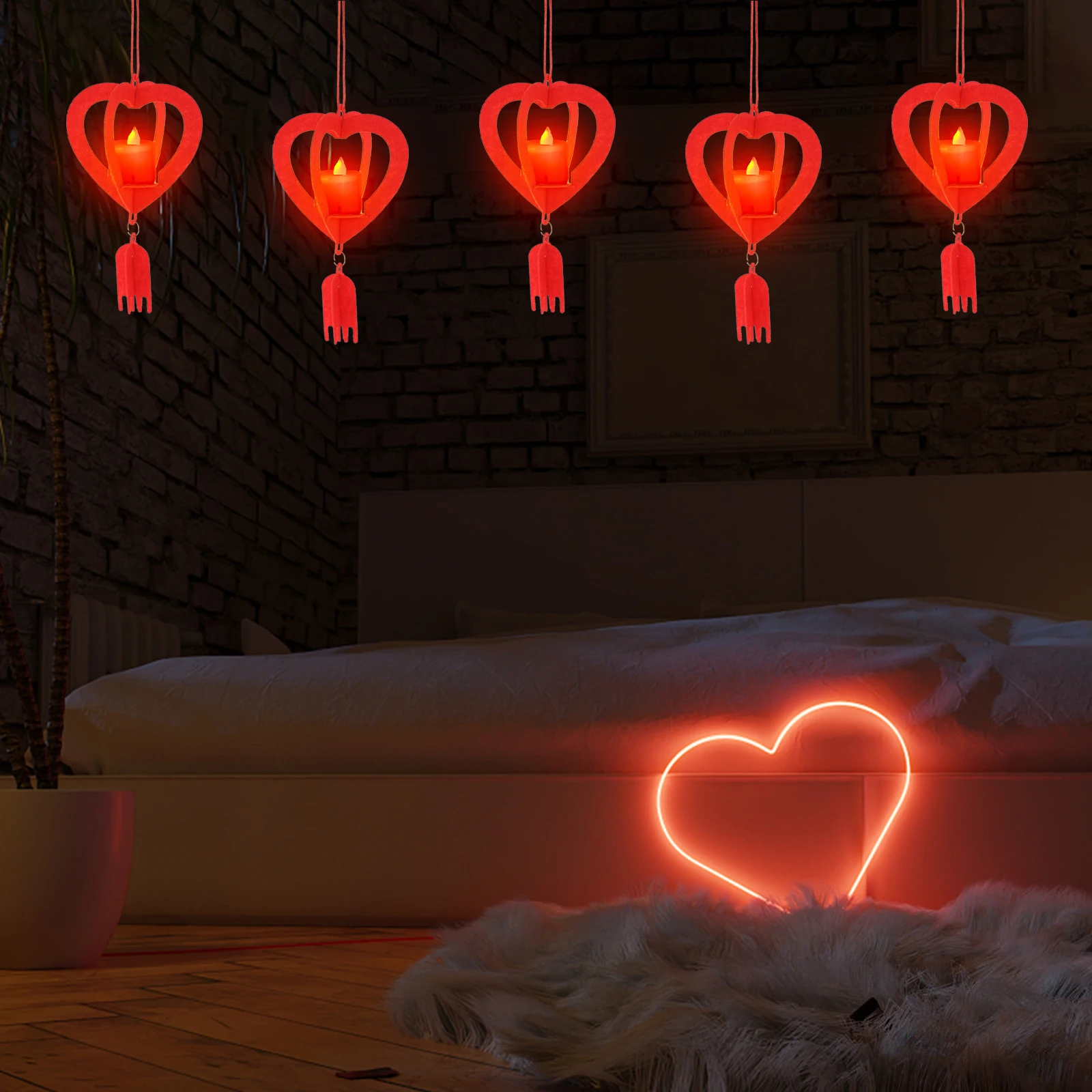 Heart Shaped LED Electronic C les Red Flameless Powered Wedding Pendants Valentine Decor Thick Felt Safe Romantic
Heart Shaped LED Electronic C les Red Flameless Powered Wedding Pendants Valentine Decor Thick Felt Safe Romantic