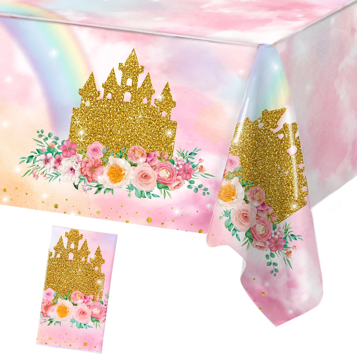 Fairy Garden Party Tablecloth Disposable Plastic Tablecloth Castle Princess Birthday Decor Magic Forest Theme Party Supplies
Fairy Garden Party Tablecloth Disposable Plastic Tablecloth Castle Princess Birthday Decor Magic Forest Theme Party Supplies