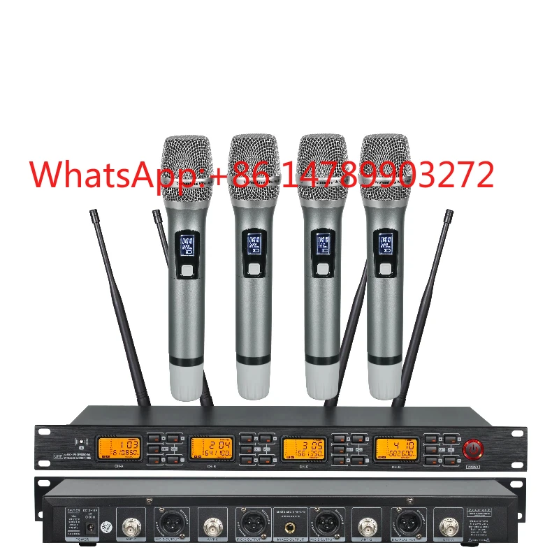 WE-5018 4CH UHF Wireless Microphone Metal Cardioid Handheld Mic XLR Noise Cancelling for Stage Church
WE-5018 4CH UHF Wireless Microphone Metal Cardioid Handheld Mic XLR Noise Cancelling for Stage Church