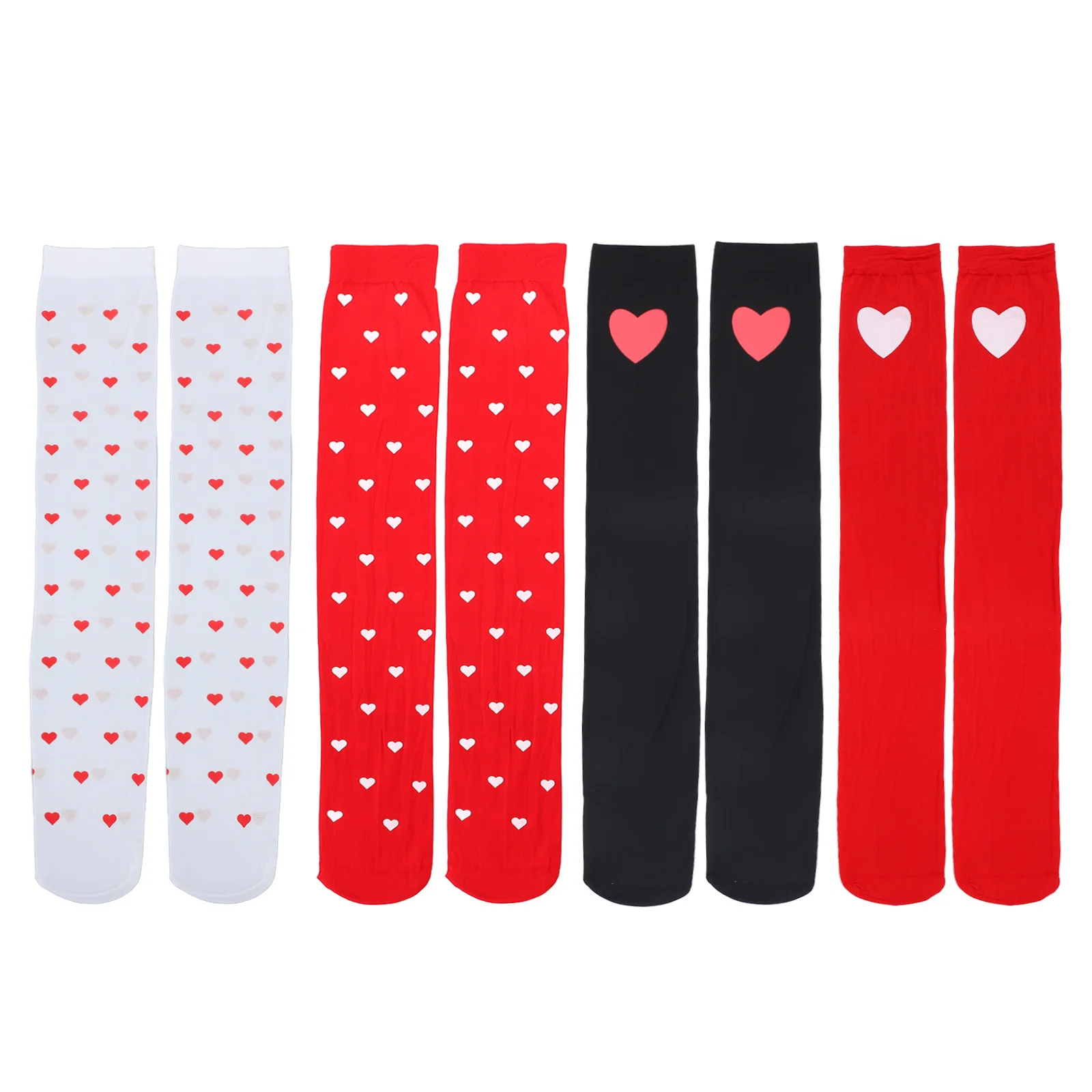 4Pairs Heart Print Over Knee Stockings Valentine Day Socks Women Thigh High Comfortable Long Socks Holiday Party Accessories
4Pairs Heart Print Over Knee Stockings Valentine Day Socks Women Thigh High Comfortable Long Socks Holiday Party Accessories
