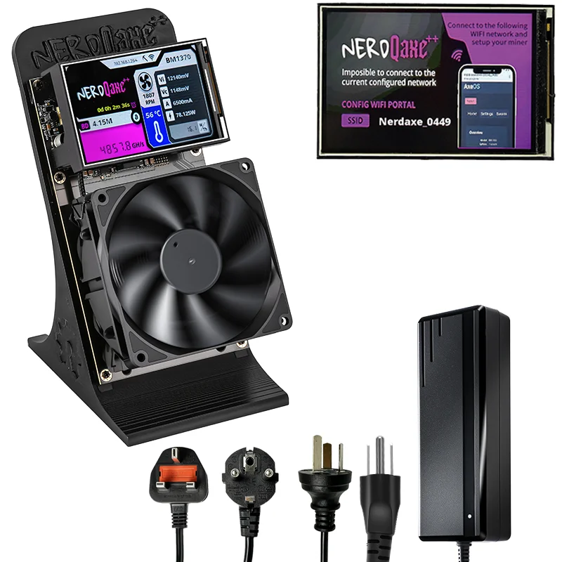 NerdQaxe++ 4.8T BTC Solo Miner BM1370 Chip Open Source SHA256 Crypto Mining Machine Low Power Quiet Miner With OLED Cooling
NerdQaxe++ 4.8T BTC Solo Miner BM1370 Chip Open Source SHA256 Crypto Mining Machine Low Power Quiet Miner With OLED Cooling