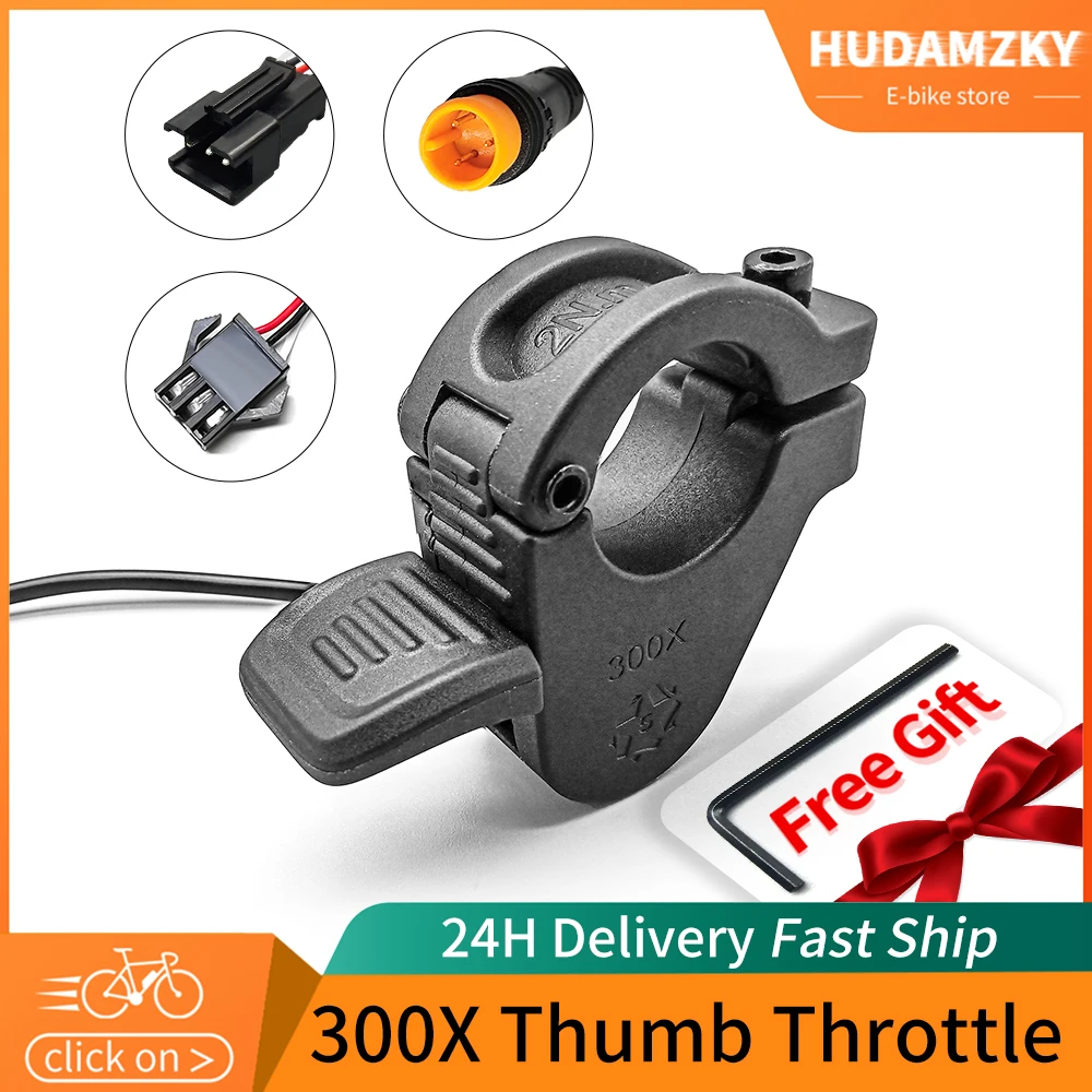 Ebike Thumb Throttle WUXING 300X Right/Left Hand Throttle for 24V 36V 48V 72V Electric Bicycle Accelerator
Ebike Thumb Throttle WUXING 300X Right/Left Hand Throttle for 24V 36V 48V 72V Electric Bicycle Accelerator