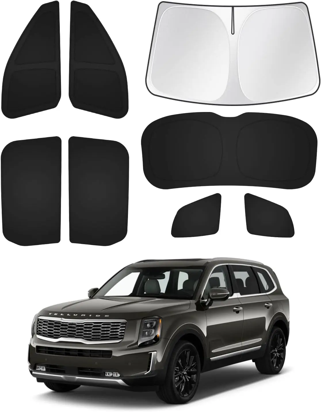 Комплект из 8 солнцезащитных шторок для Kia Telluride 2020-2026 годов выпуска, накладки на боковые и задние окна, защита от посторонних глаз и теплоизоляция
Комплект из 8 солнцезащитных шторок для Kia Telluride 2020-2026 годов выпуска, накладки на боковые и задние окна, защита от посторонних глаз и теплоизоляция