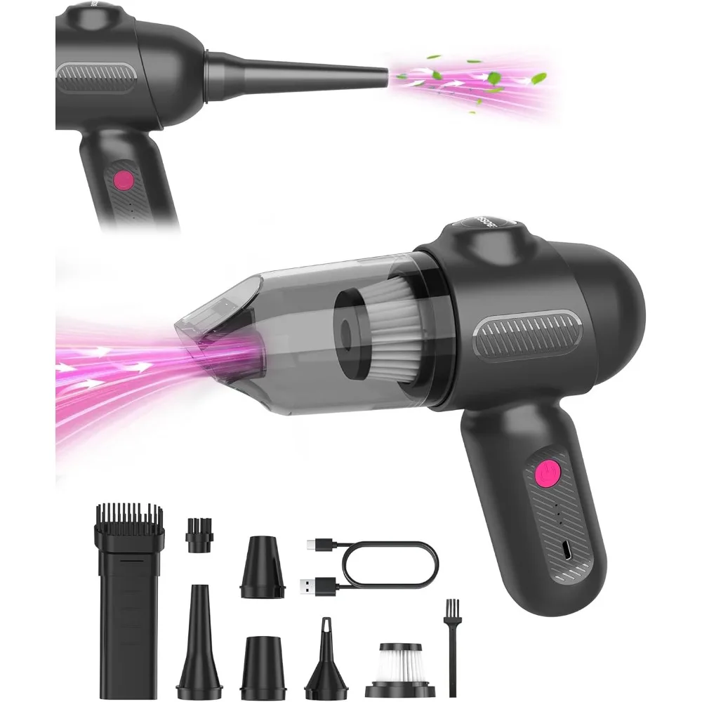 Car Vacuum V6 Pro, Cordless Handheld Vacuum with 8000Pa, Portable 4-in-1 Blowing and Suction Function Mini Vacuum Cleaner Air Du
Car Vacuum V6 Pro, Cordless Handheld Vacuum with 8000Pa, Portable 4-in-1 Blowing and Suction Function Mini Vacuum Cleaner Air Du