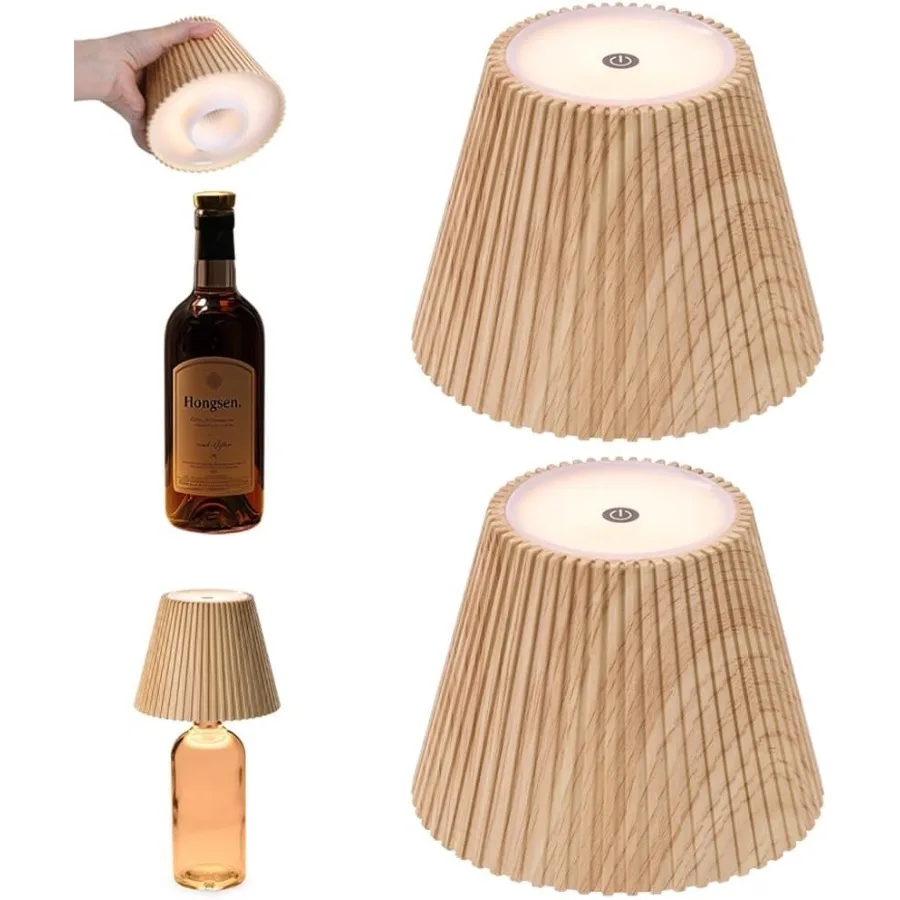 2 Pack Wireless Bottle Lamp Shades for Table Lamps, 3 Level Brightness Bottle Lights for Liquor Bottles, Rechargeable Bar Signs
2 Pack Wireless Bottle Lamp Shades for Table Lamps, 3 Level Brightness Bottle Lights for Liquor Bottles, Rechargeable Bar Signs