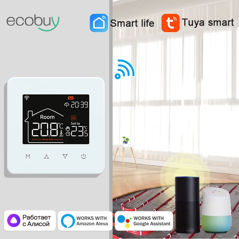 Tuya Smart Home Wifi Thermostat Floor Heating Thermostat Warm Floor Thermostat 220V WiFi Temperature Controller Google Home
Tuya Smart Home Wifi Thermostat Floor Heating Thermostat Warm Floor Thermostat 220V WiFi Temperature Controller Google Home