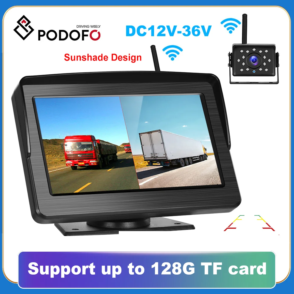 Podofo 7Inch Wireless touch screen Monitor 12V Car Weatherproof HD Camera Parking System For Truck RV Bus Trailer
Podofo 7Inch Wireless touch screen Monitor 12V Car Weatherproof HD Camera Parking System For Truck RV Bus Trailer