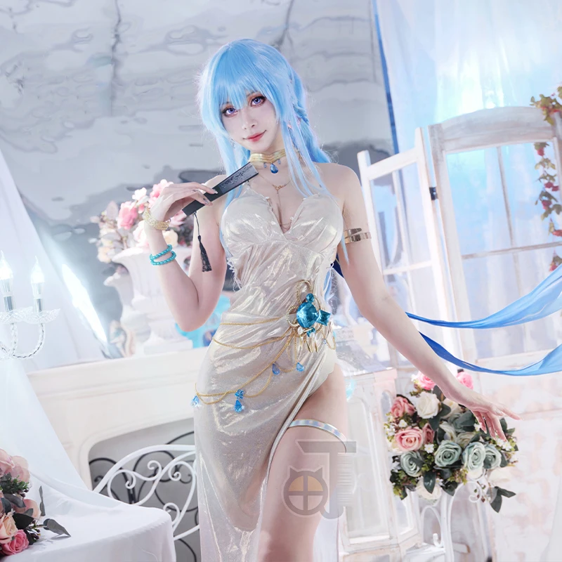 Helen Cosplay Sexy White Sexy Halter Costume for Crystal Party Goddess of Victory NIKKE female Evening Dress
Helen Cosplay Sexy White Sexy Halter Costume for Crystal Party Goddess of Victory NIKKE female Evening Dress