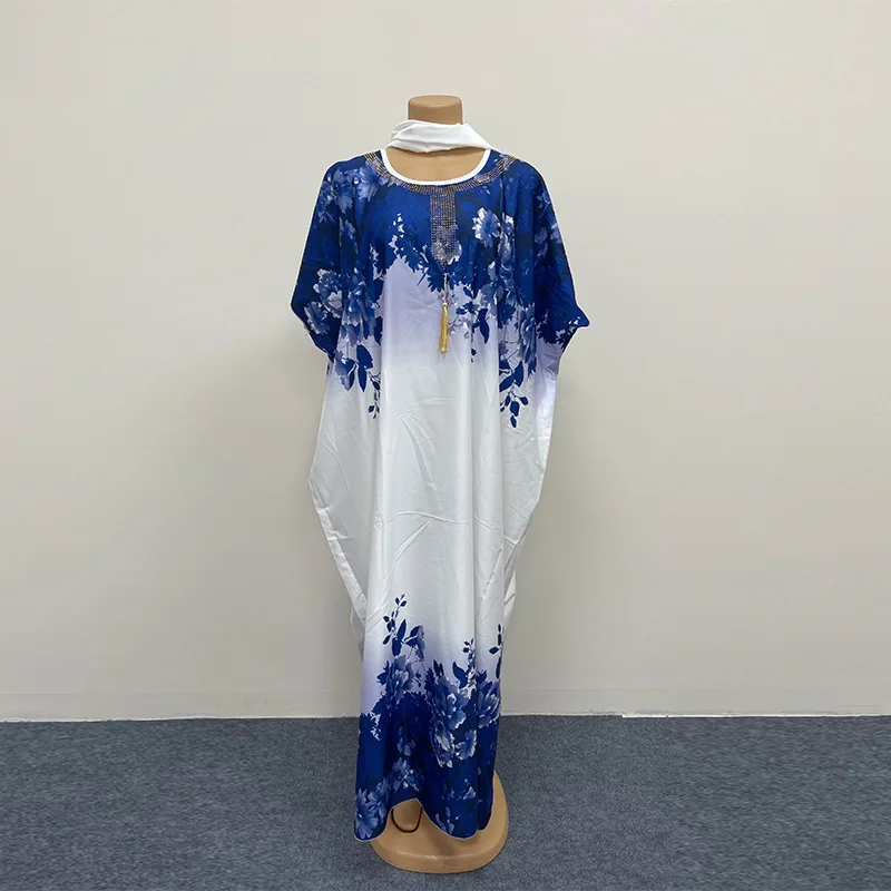 Elegant Floral Abaya Modest Fashion Dress Muslim Cotton Prayer Robe for Women Dubai Islamic Wear with Scarf
Elegant Floral Abaya Modest Fashion Dress Muslim Cotton Prayer Robe for Women Dubai Islamic Wear with Scarf