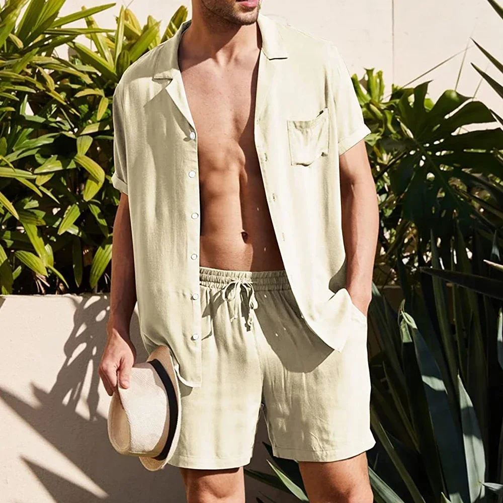 Outfit Men Tops Shorts Hawaiian Loose Printed Set Cotton Blend Floral Print Shirt Short Sleeve Suit 2-Piece Set
Outfit Men Tops Shorts Hawaiian Loose Printed Set Cotton Blend Floral Print Shirt Short Sleeve Suit 2-Piece Set