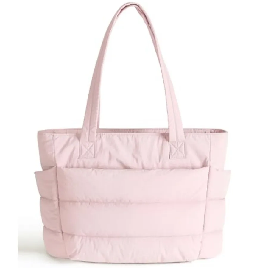 Puffer Tote Bag for Women, Cute Quilted Carryall with Zippered Compartments Shoulder Bag Handbag for Work, Travel, Gym
Puffer Tote Bag for Women, Cute Quilted Carryall with Zippered Compartments Shoulder Bag Handbag for Work, Travel, Gym
